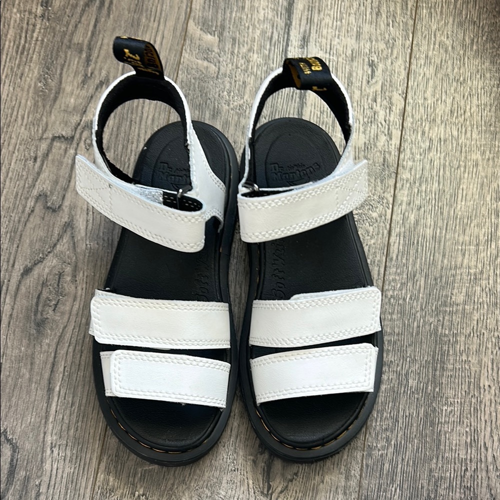 Kids White Dr. Martens Klaire J Sandals Size 1US/13UK